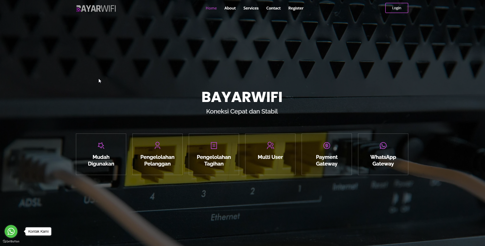 BAYARWIFI — Sistem Billing ISP, RT/RW Net & Otomasi Jaringan MikroTik
